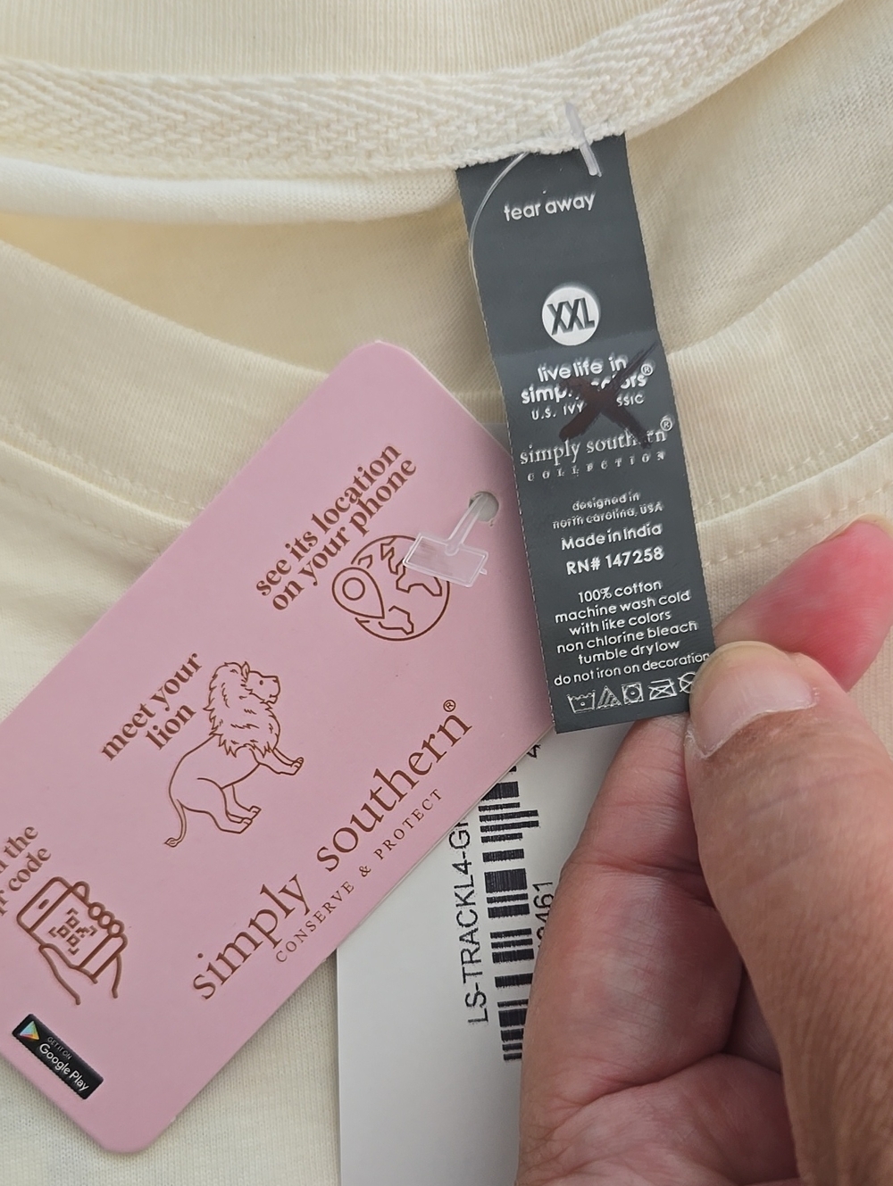 NWT Simply Southern Floral Lion Tracker Longsleeve Shirt - Picture 9 of 9